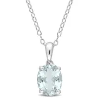 Julianna B Sterling Silver Aquamarine Pendant