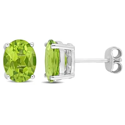 Julianna B Sterling Silver Peridot Stud Earrings