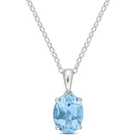 Julianna B Sterling Silver Sky Blue Topaz Pendant