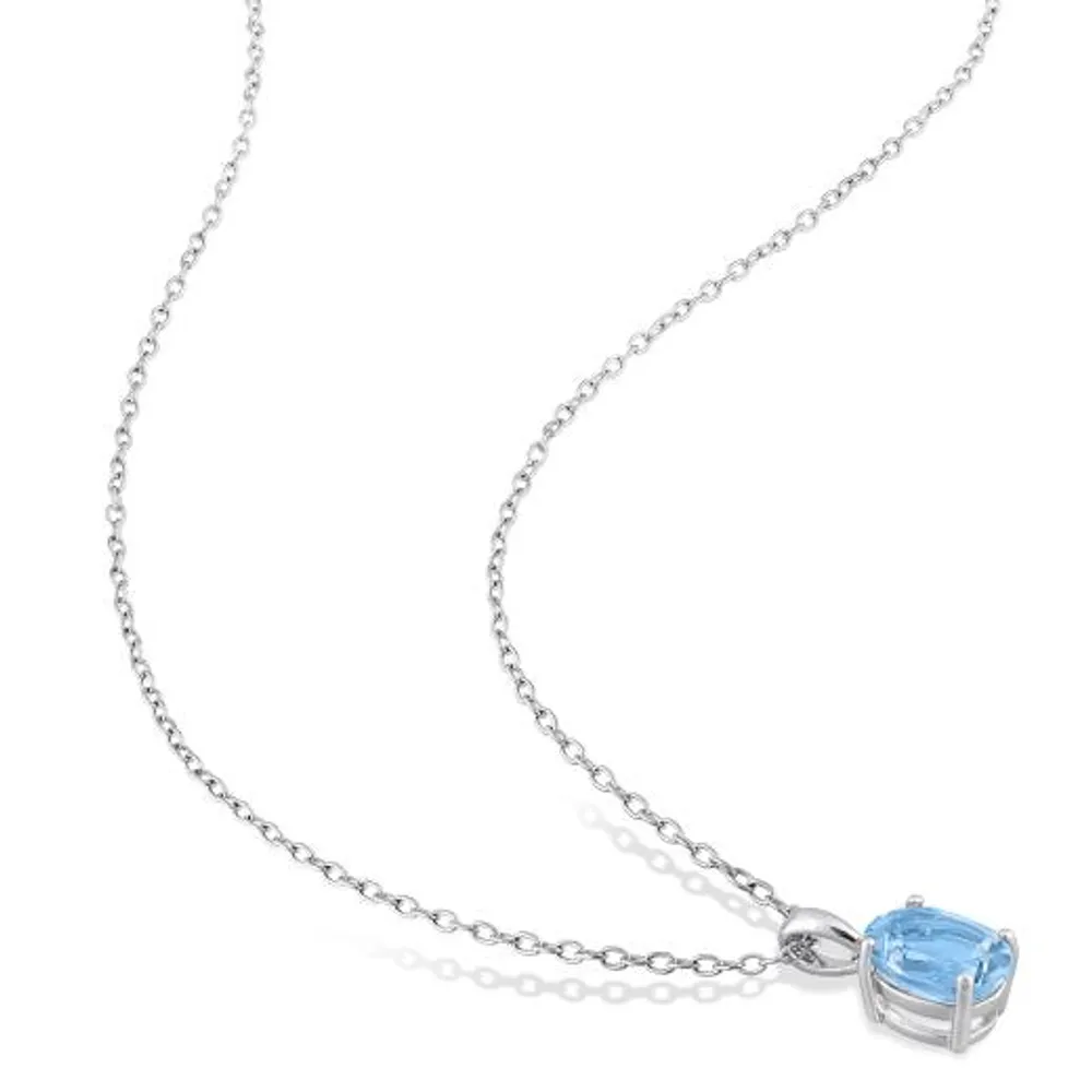 Julianna B Sterling Silver Sky Blue Topaz Pendant