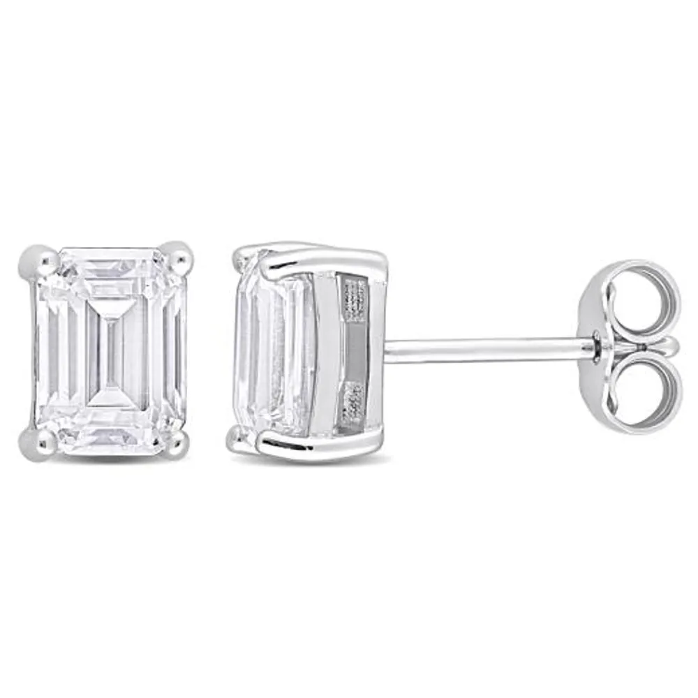 Julianna B Sterling Silver White Topaz Stud Earrings