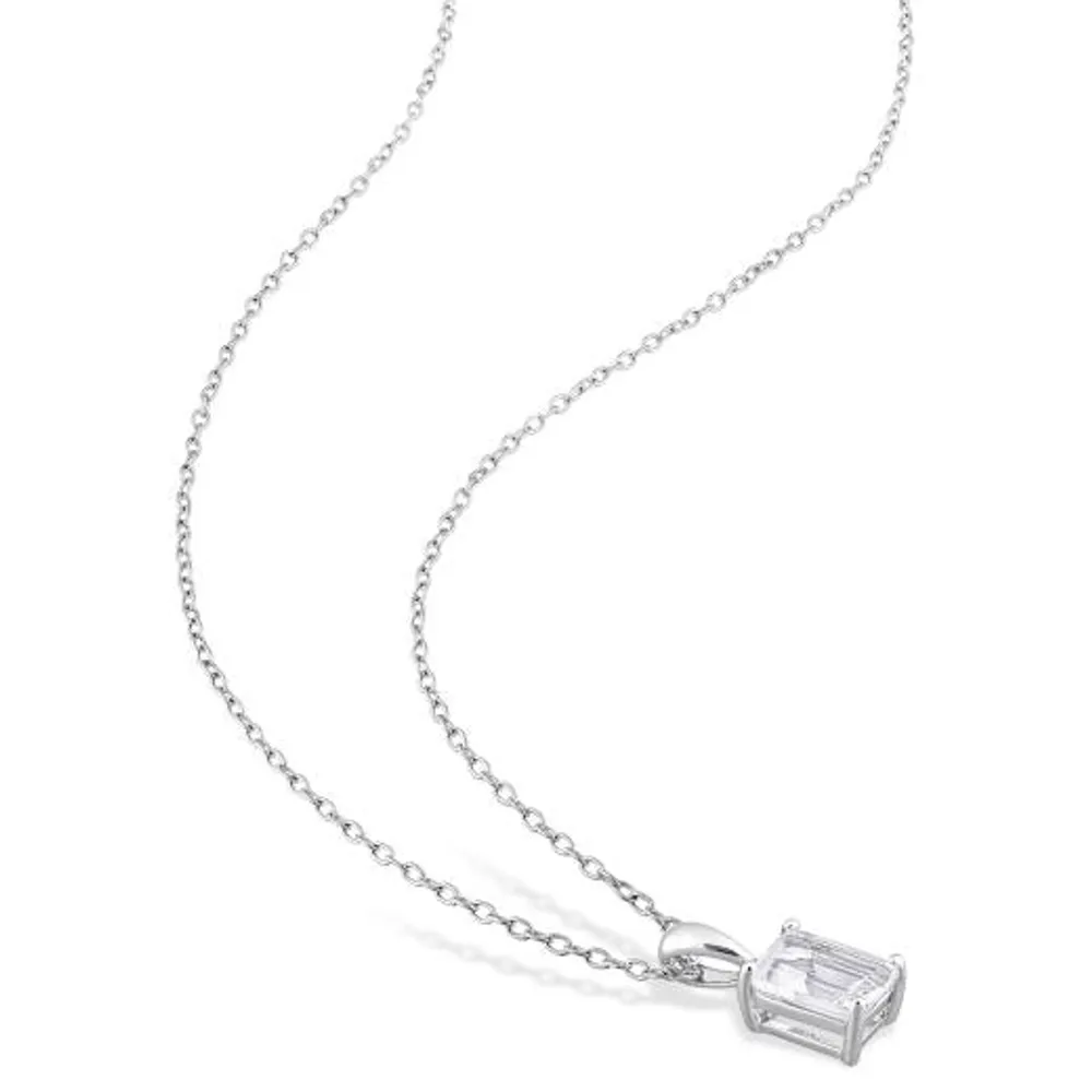 Julianna B Sterling Silver White Topaz Pendant