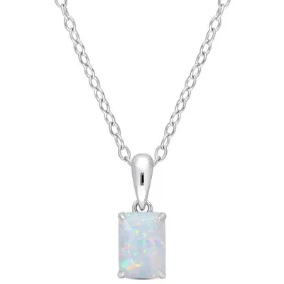 Julianna B Sterling Silver Created Opal Pendant