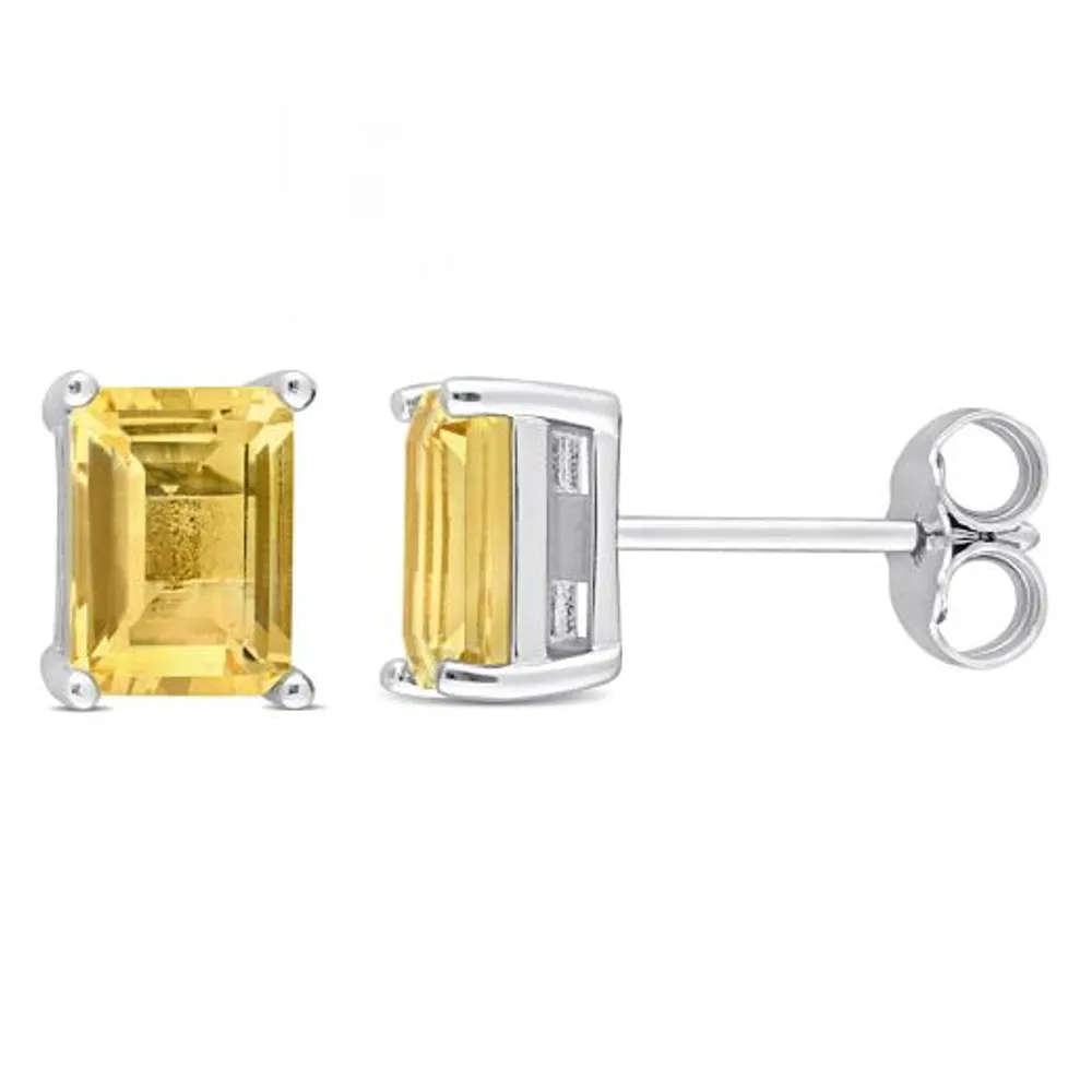 Julianna B Sterling Silver Citrine Stud Earrings