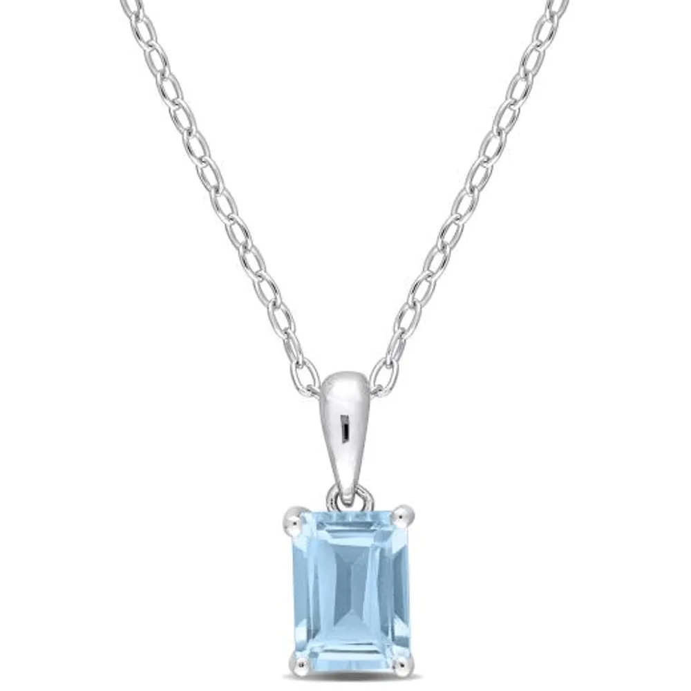 Julianna B Sterling Silver Sky Blue Topaz Pendant