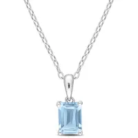 Julianna B Sterling Silver Sky Blue Topaz Pendant