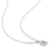 Julianna B Sterling Silver Sky Blue Topaz Pendant