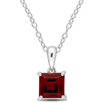 Julianna B Sterling Silver Garnet Pendant