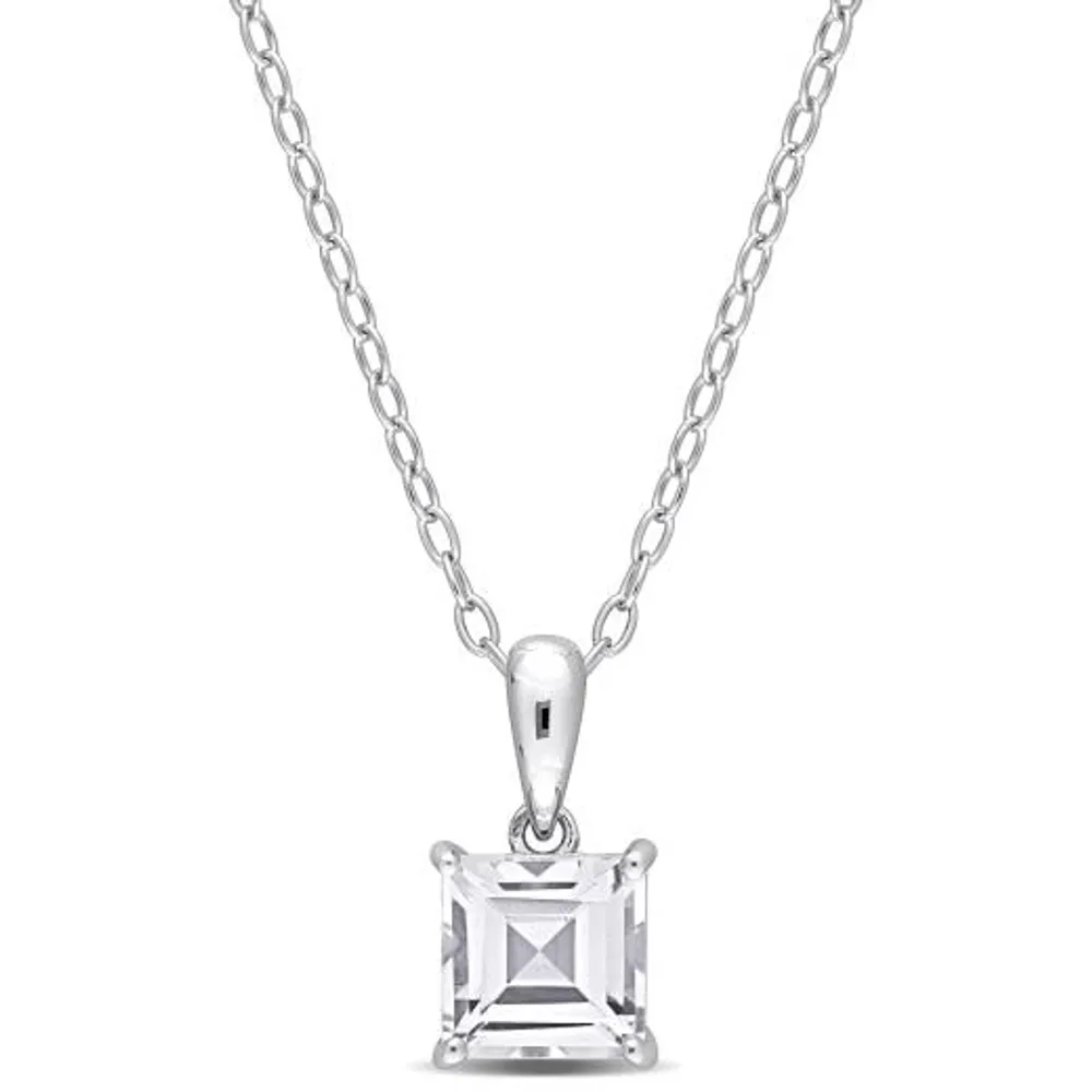 Julianna B Sterling Silver White Topaz Pendant