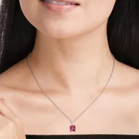 Julianna B Sterling Silver Created Ruby Pendant