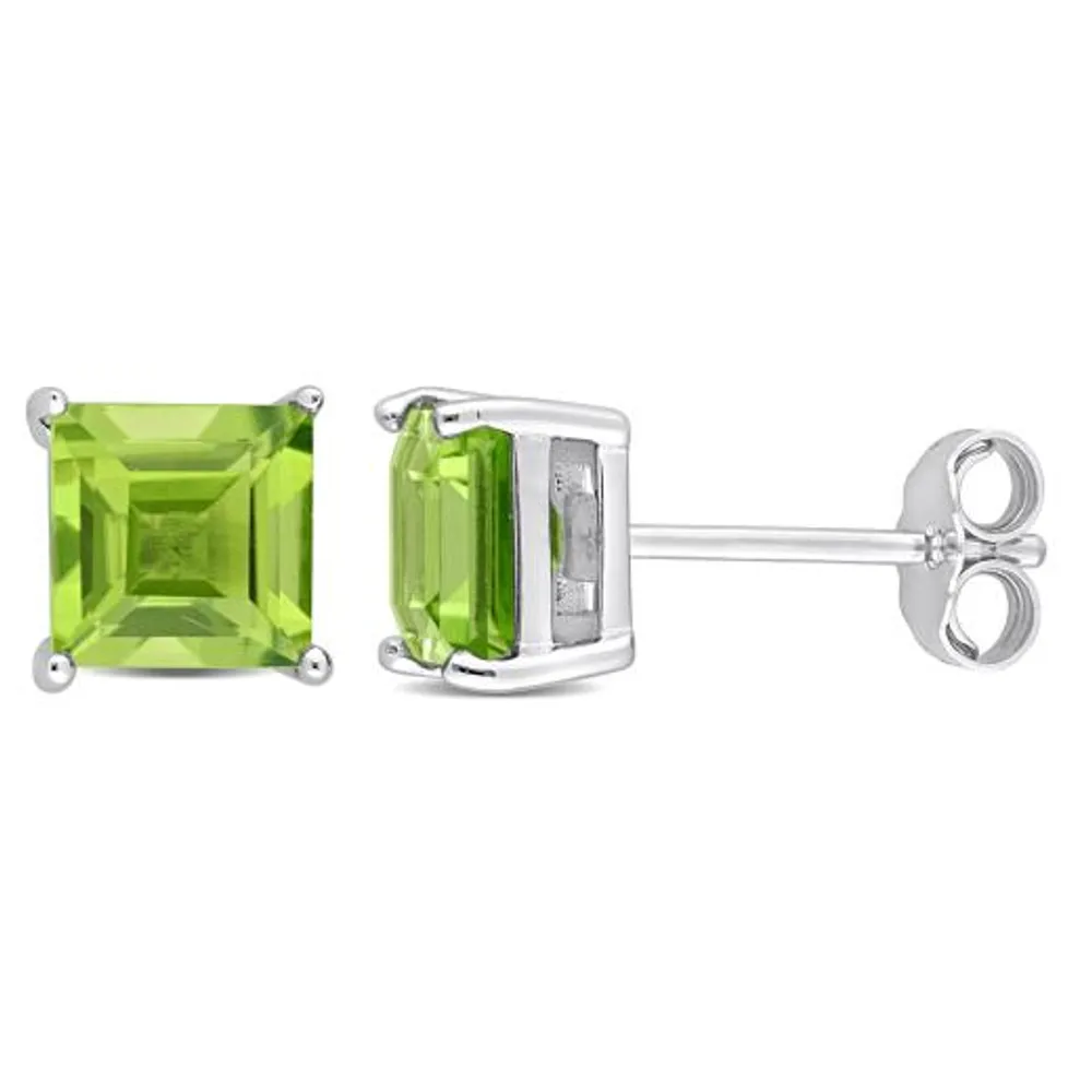 Julianna B Sterling Silver Peridot Stud Earrings