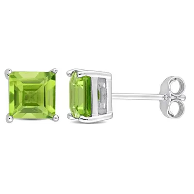 Julianna B Sterling Silver Peridot Stud Earrings