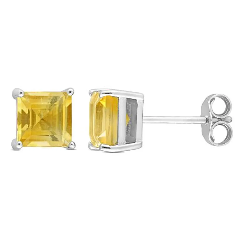 Julianna B Sterling Silver Citrine Stud Earrings