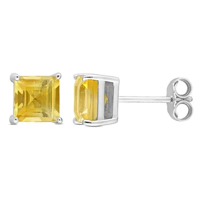 Julianna B Sterling Silver Citrine Stud Earrings