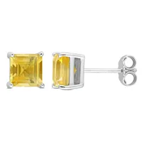 Julianna B Sterling Silver Citrine Stud Earrings