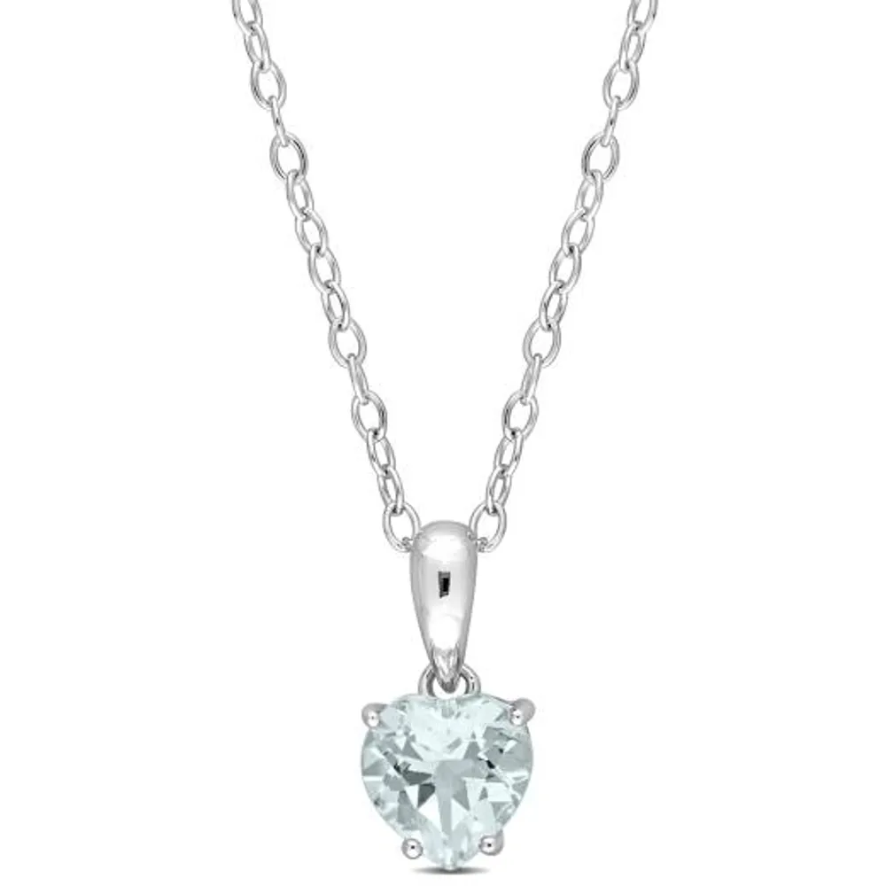 Julianna B Sterling Silver Aquamarine Pendant