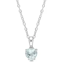 Julianna B Sterling Silver Aquamarine Pendant