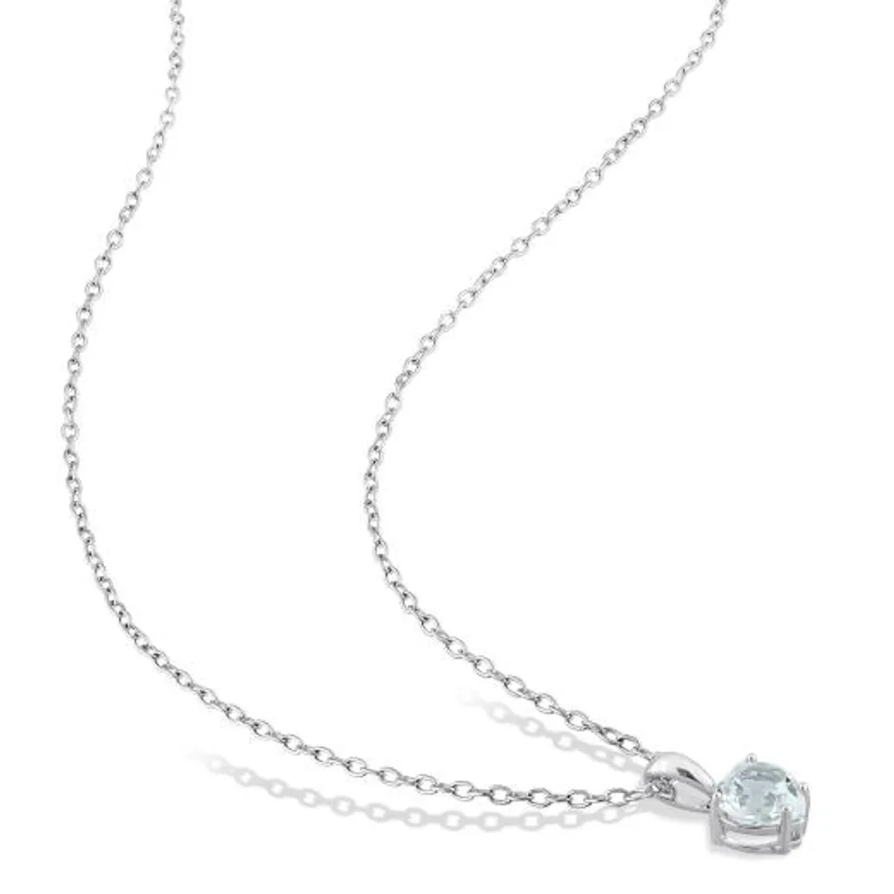 Julianna B Sterling Silver Aquamarine Pendant