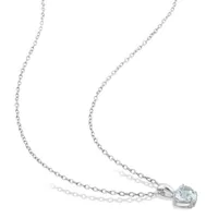 Julianna B Sterling Silver Aquamarine Pendant