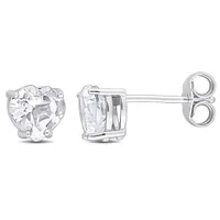 Julianna B Sterling Silver White Topaz Stud Earrings