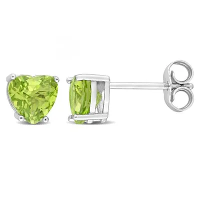 Julianna B Sterling Silver Peridot Stud Earrings