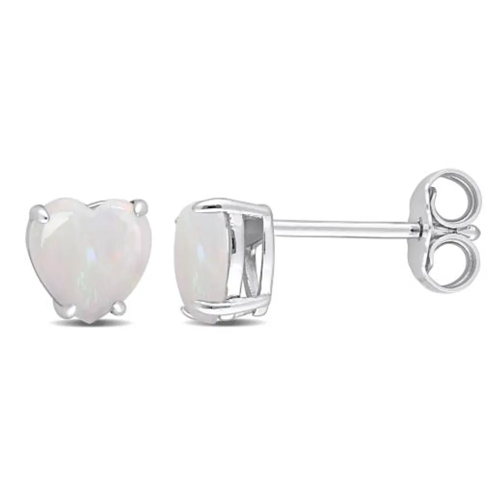 Julianna B Sterling Silver Opal Stud Earrings