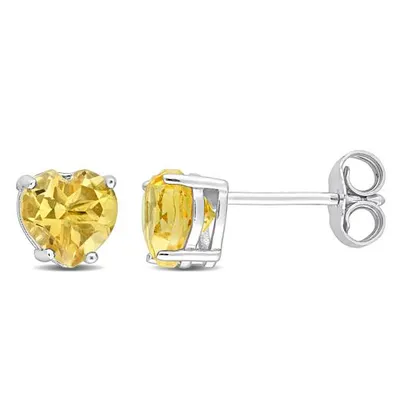 Julianna B Sterling Silver Citrine Stud Earrings