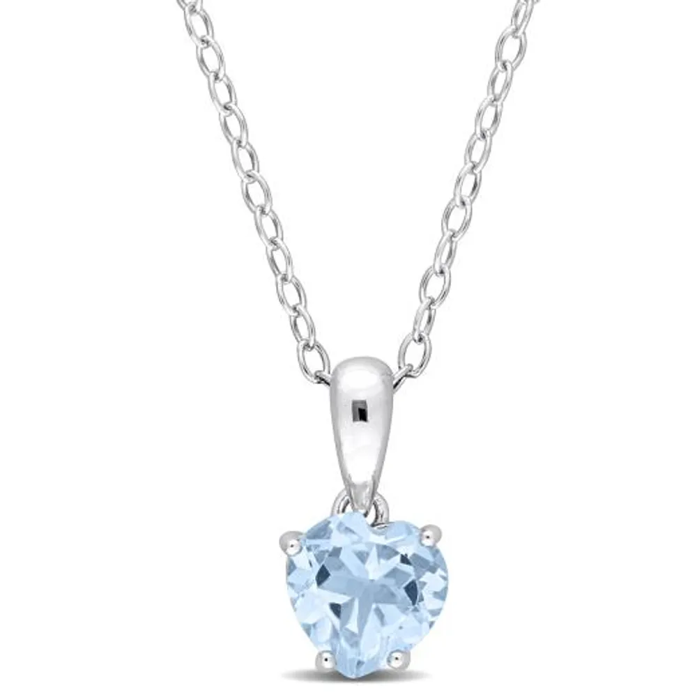 Julianna B Sterling Silver Sky Blue Topaz Pendant