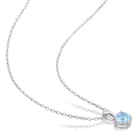 Julianna B Sterling Silver Sky Blue Topaz Pendant