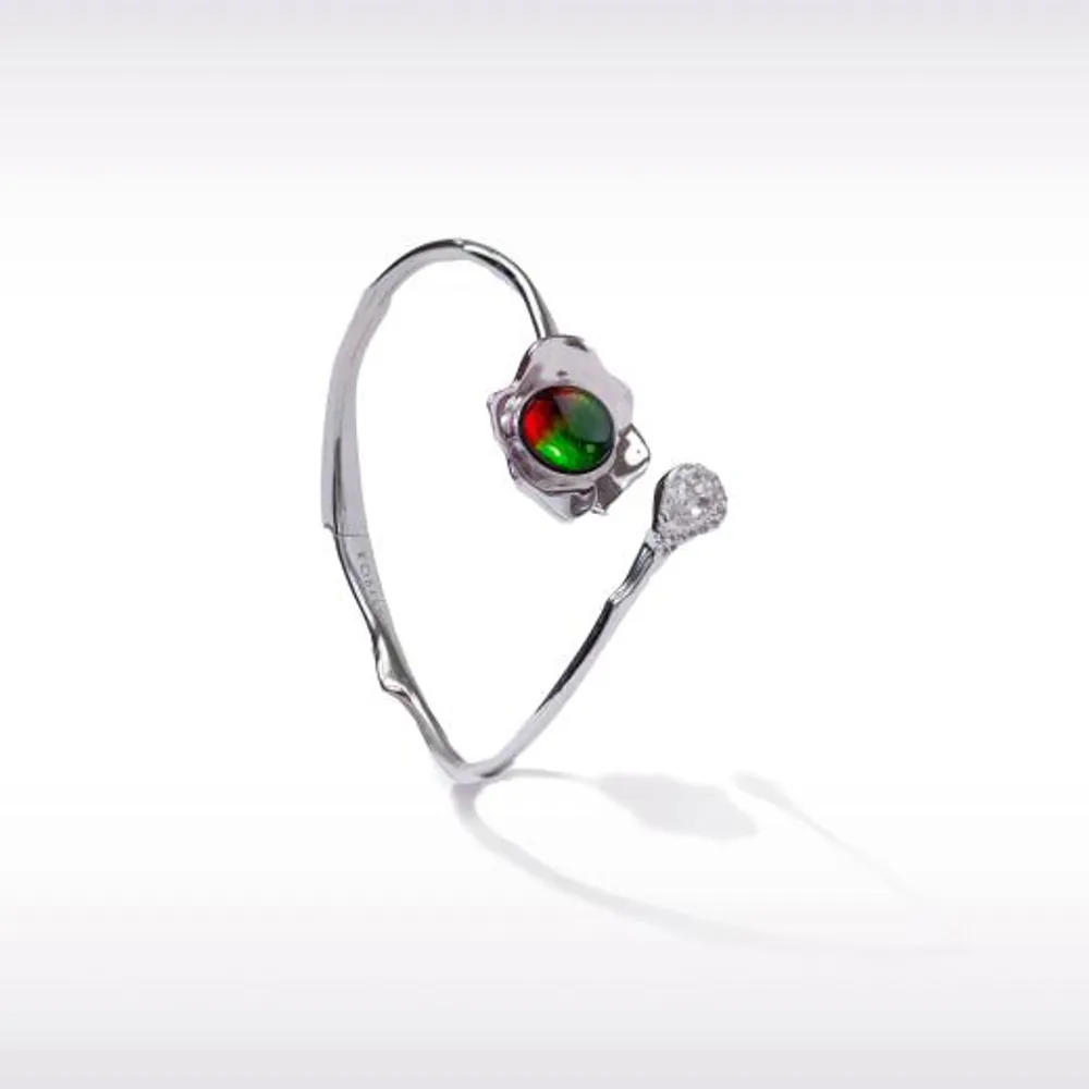 Korite Bloom Sterling Silver Ammolite Bracelet