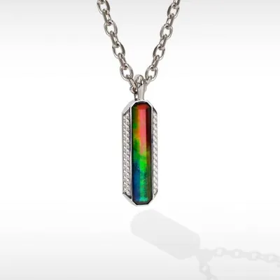 Korite Lunar Sterling Silver Ammolite 22" Pendant