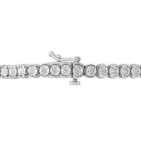 Sterling Silver 0.95CTW Diamond Tennis Bracelet