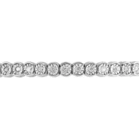 Sterling Silver 0.95CTW Diamond Tennis Bracelet