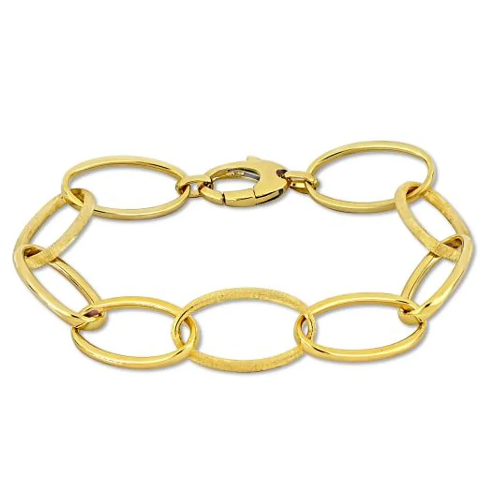 Julianna B 14K Yellow Gold 8" Oval Paperclip Link Bracelet