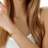 Julianna B 14K Yellow Gold 7.5" Paperclip Link Bracelet