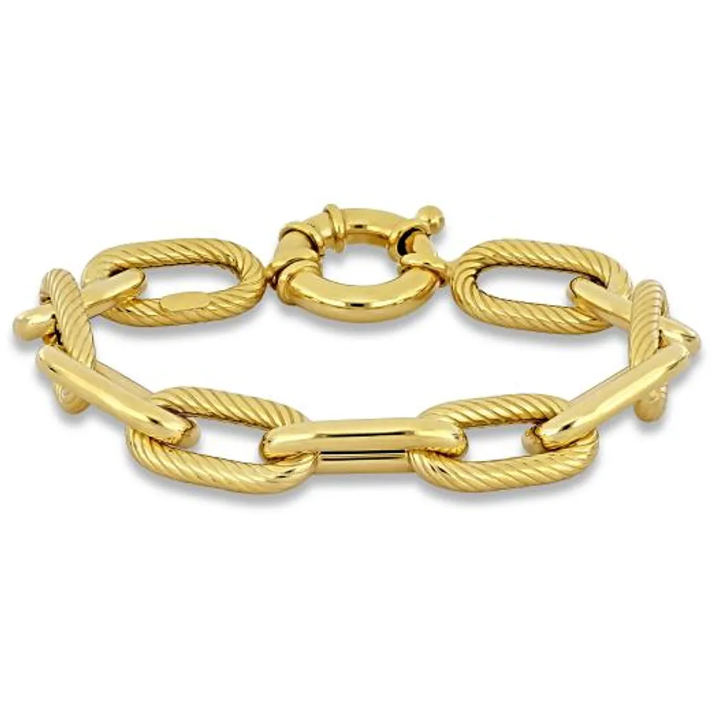 Julianna B 14K Yellow Gold 7" Oval Link Bracelet