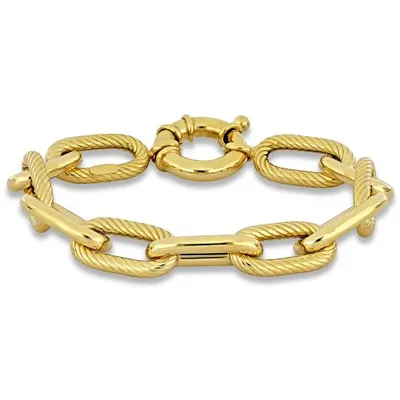 Julianna B 14K Yellow Gold 7" Oval Link Bracelet