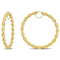 Julianna B 14K Yellow Gold 74mm Twisted Hoop Earring