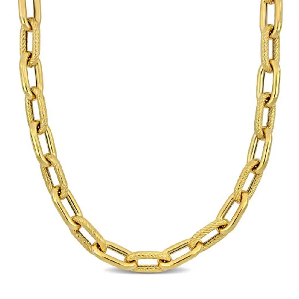 Julianna B 14K Yellow Gold 16" 10.5mm Oval Paperclip Chain