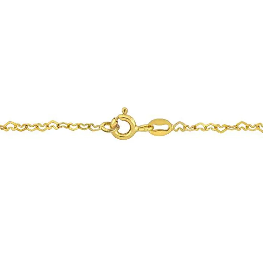 Julianna B 14K Yellow Gold 16" Heart Link Chain