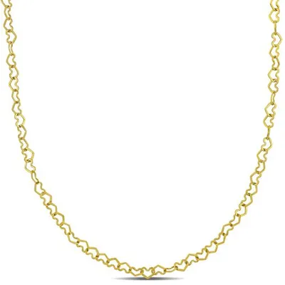 Julianna B 14K Yellow Gold 20" Heart Link Chain