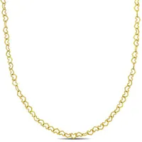 Julianna B 14K Yellow Gold 20" Heart Link Chain