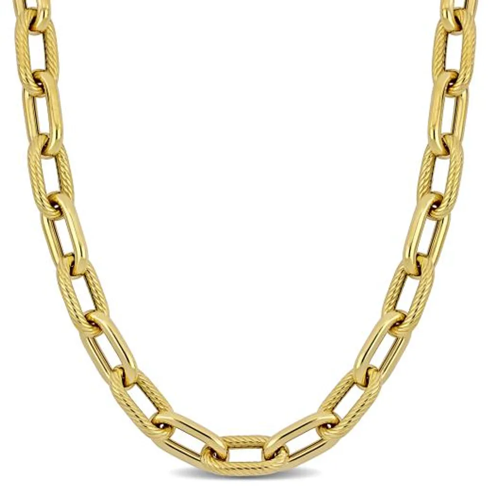 Julianna B 14K Yellow Gold 18" Oval Paperclip Link Chain