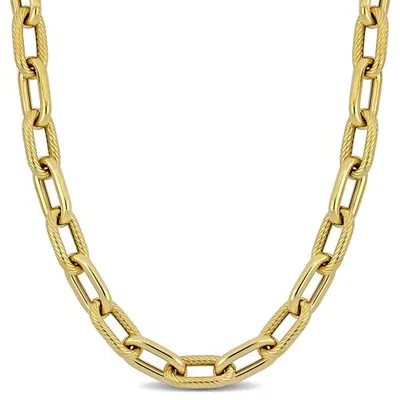 Julianna B 14K Yellow Gold 18" Oval Paperclip Link Chain