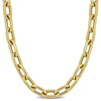 Julianna B 14K Yellow Gold 18" Oval Paperclip Link Chain