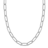 Julianna B 14K White Gold 18" 6.3mm Paperclip Link Chain