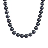 Sterling Silver 18" 12-15MM Black Freshwater Pearl Necklace