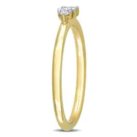 Julianna B 14K Yellow Gold 0.15CTW Diamond Three-Stone Ring