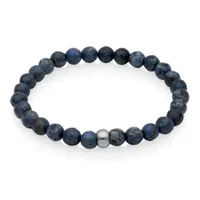 SteelX Lapis Bead Bracelet