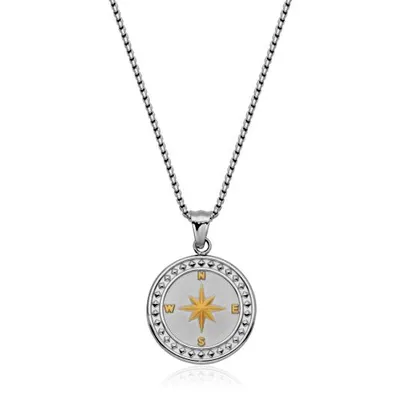 SteelX Stainless Steel Compass Pendant